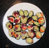 raw food sushi, aftensmad