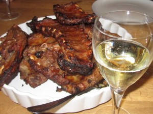 spareribs og champagne